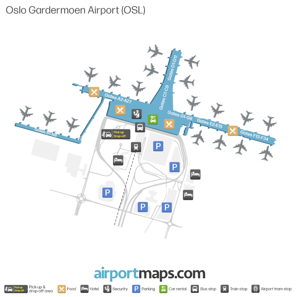 Oslo Airport Terminal Map